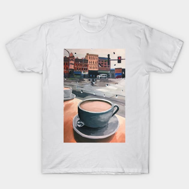 rainy afternoon coffee T-Shirt by emmawtj